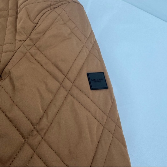 NWT Michael Kors Diamond Quilted Bomber Jacket Luggage Men’s S Tan $159 - Picture 4 of 15